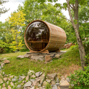 Outdoor Panoramic Barrel Sauna