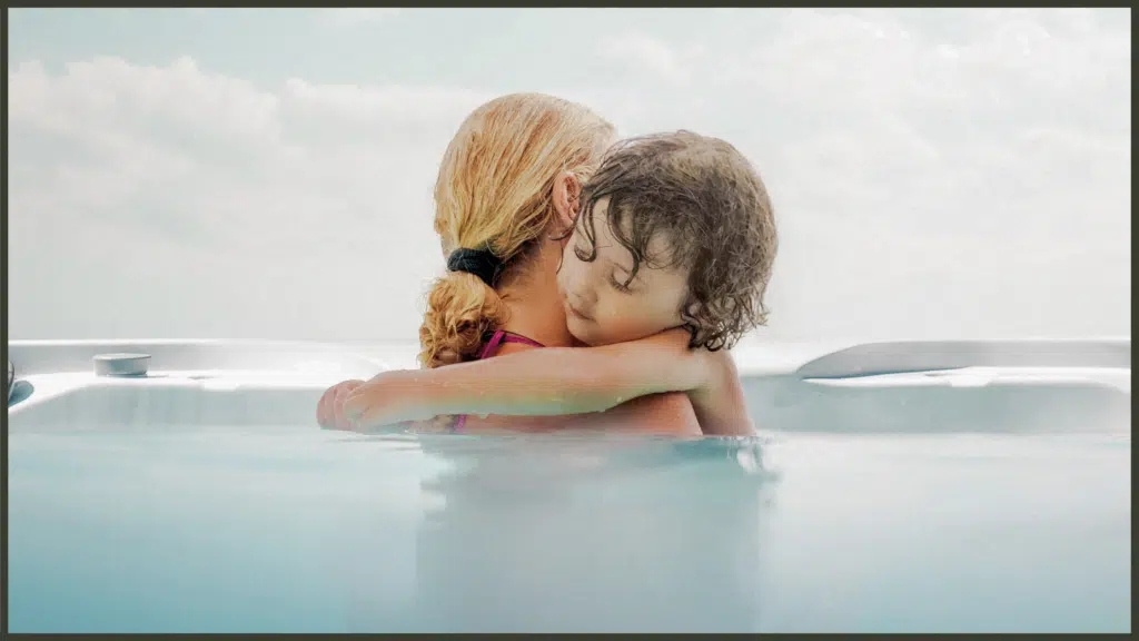 A luxury hot tub in a beautifully transformed garden, highlighting safe wellness options for high-end outdoor lifestyles.