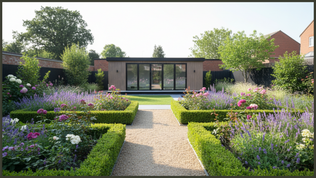 Modern steel frame garden rooms featured in a luxury outdoor living blog post for 2026.