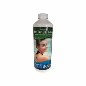 A professional e-commerce product shot of a container of ACTI pH Minus pool and spa chemical treatment.