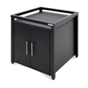 A professional e-commerce product shot of the Big Green Egg Modular Nest Expansion Cabinet crafted from durable powder-coated aluminium for custom outdoor kitchens.