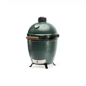A professional e-commerce product shot of the Big Green Egg Table Nest for the Large EGG, showcasing its low-profile, durable metal support frame designed to elevate the ceramic base.