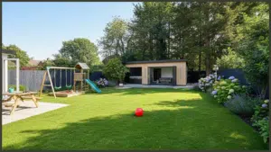 Premium garden with luxury outdoor living features designed to enhance property value, relaxation, wellness and everyday well-being.